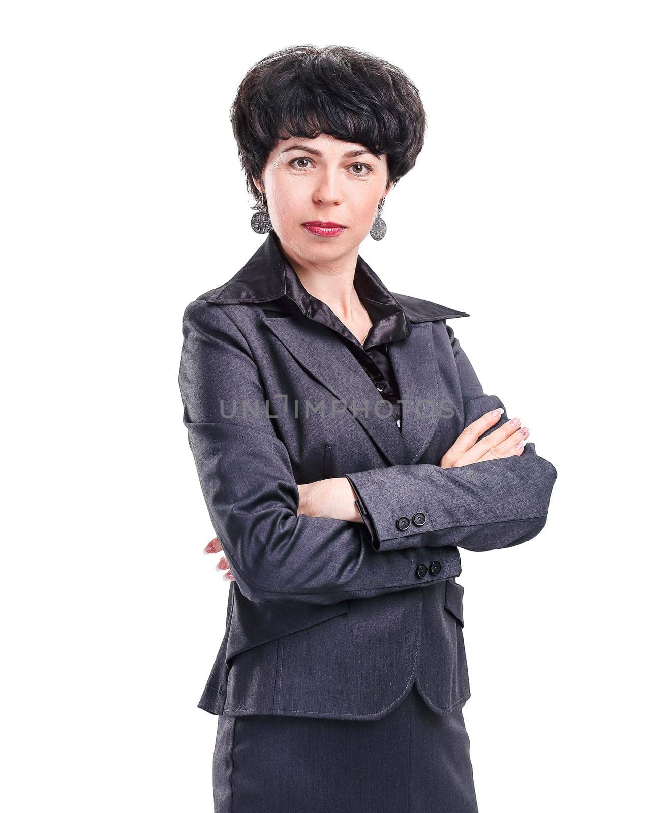confident business woman isolated on white background. photo with copy space