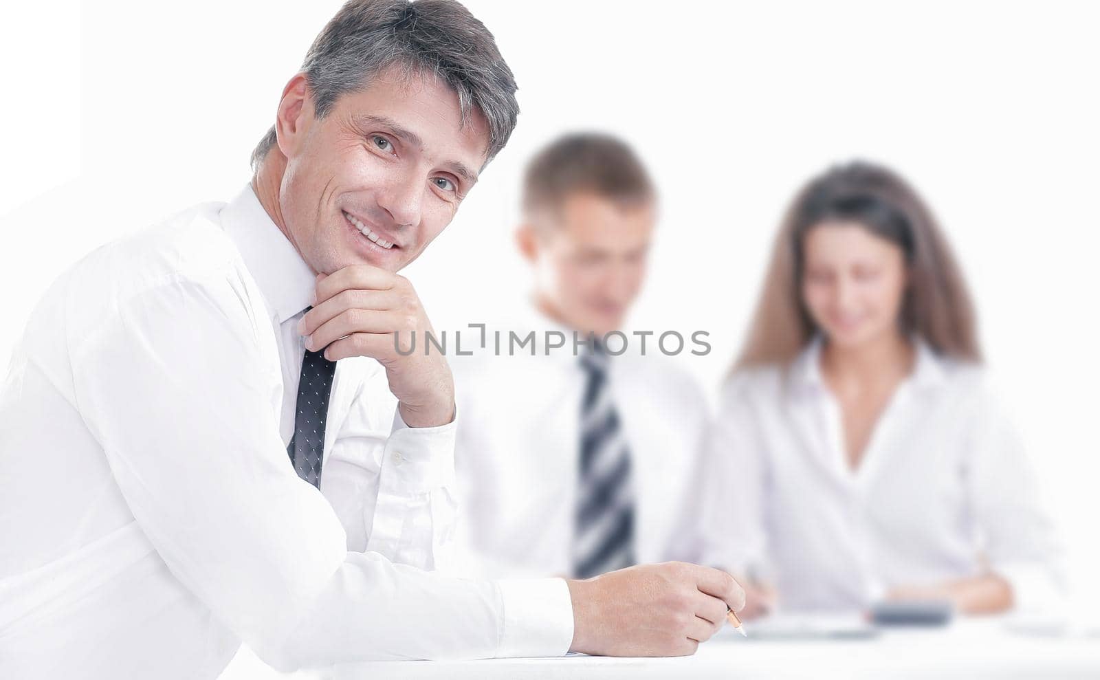 businessman team discussing financial ideas. business concept