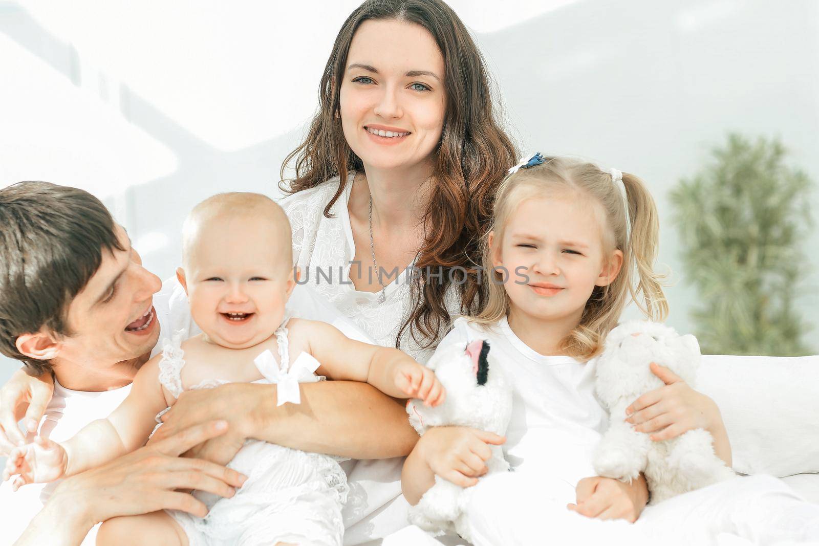 closeup.portrait of a happy family. the concept of family happiness