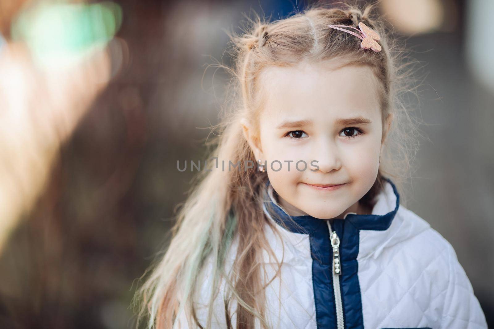 portrait of beautiful small girl with long hair by StudioLucky