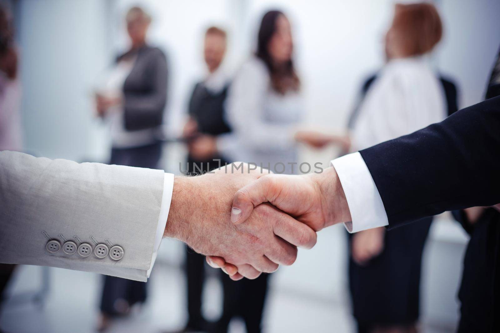 close up. business handshake on office background. concept of partnership
