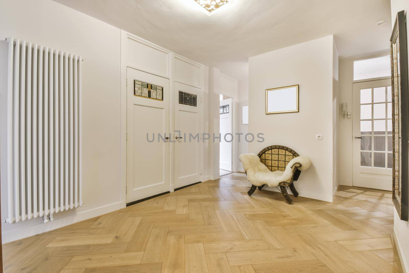 Cozy large hallway with doors to other rooms