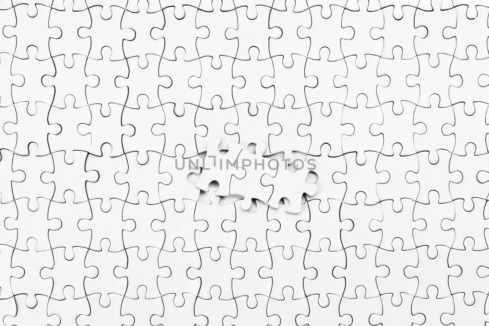 Close up view of bold puzzle with matching pieces