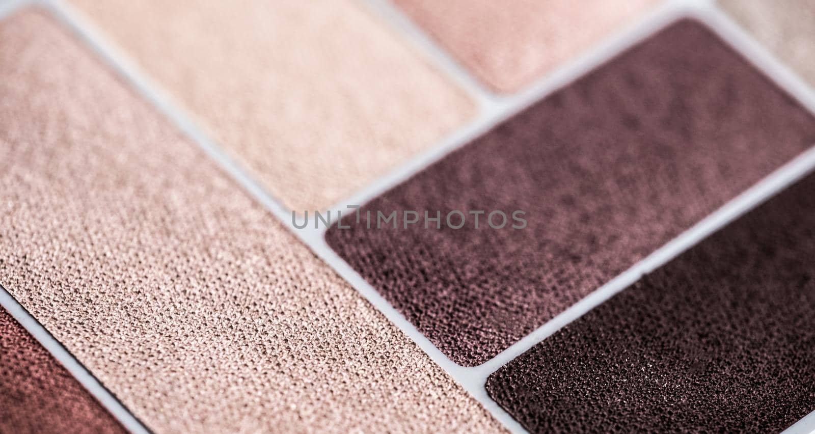Beautiful decorative cosmetic palette with brown shadows