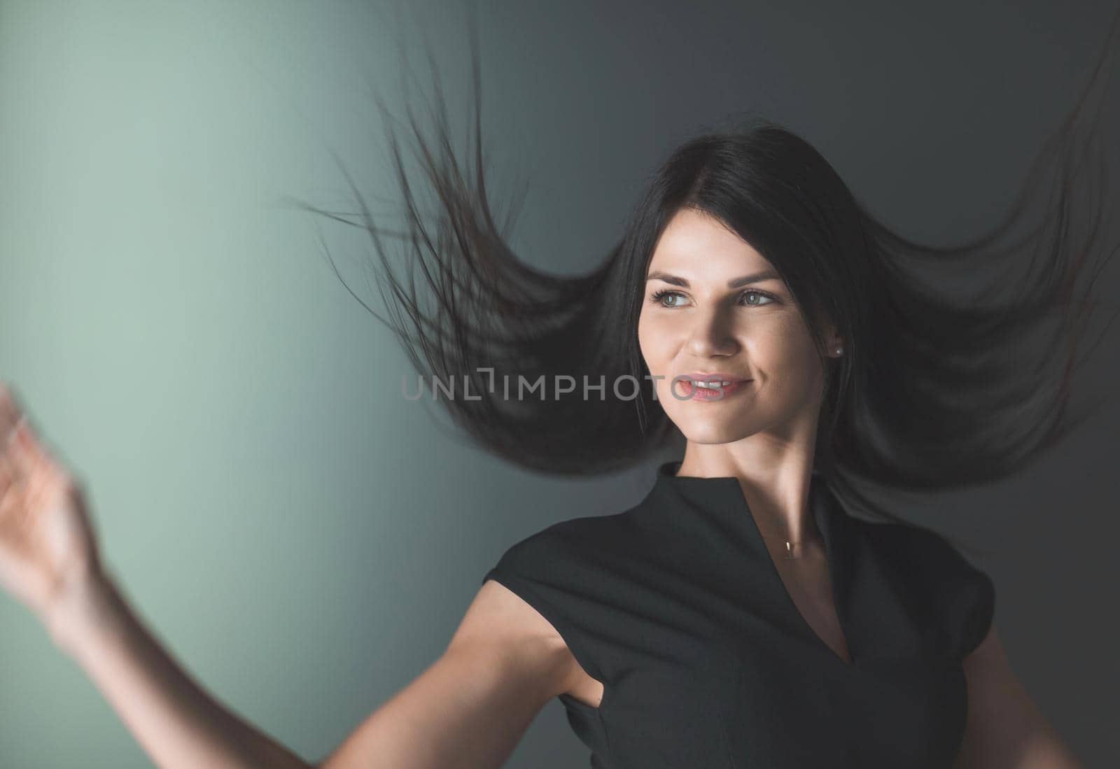 close up. portrait of a happy young business woman.