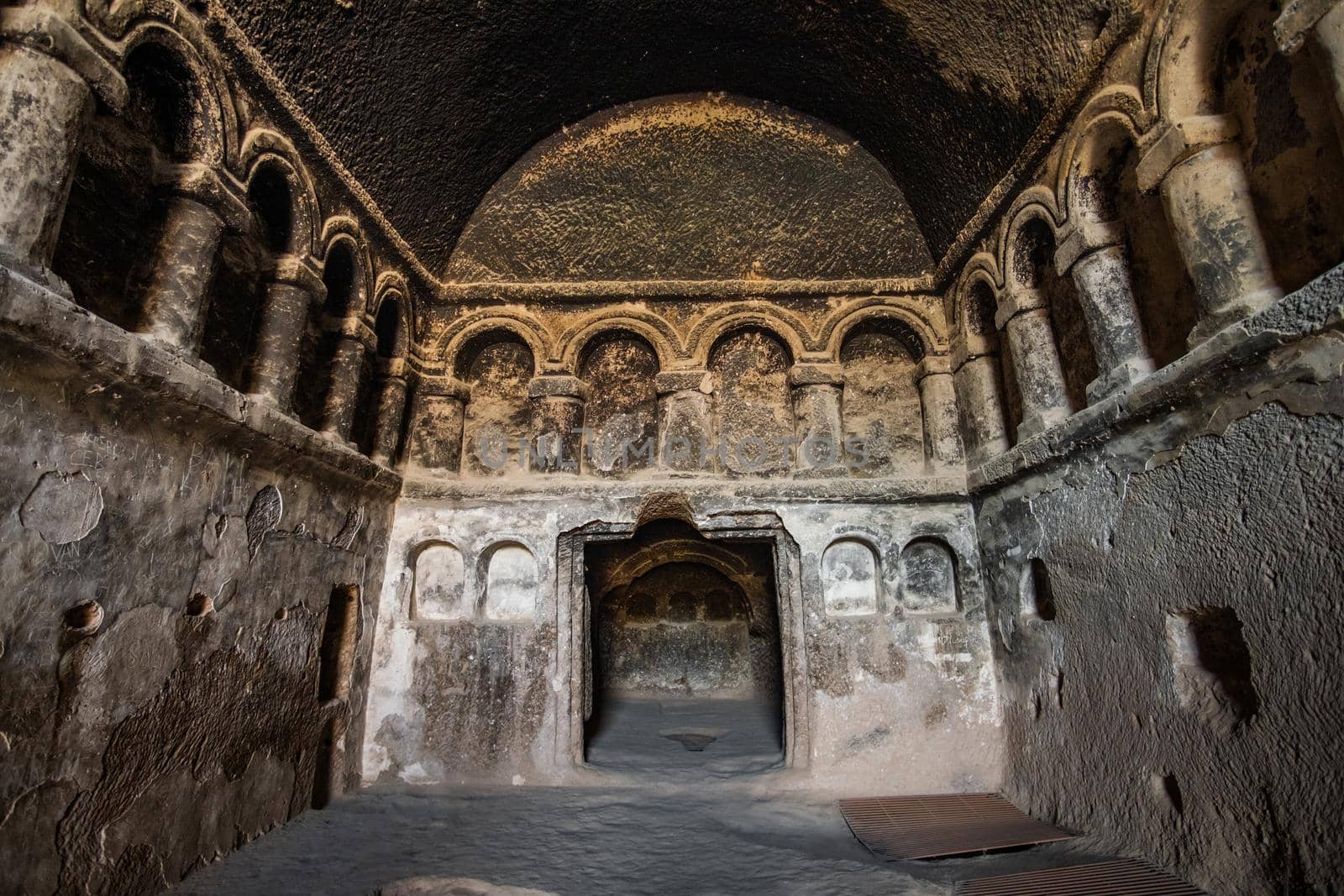 Interior view of astonishing Selime Monastery in Cappadocia, Turkey