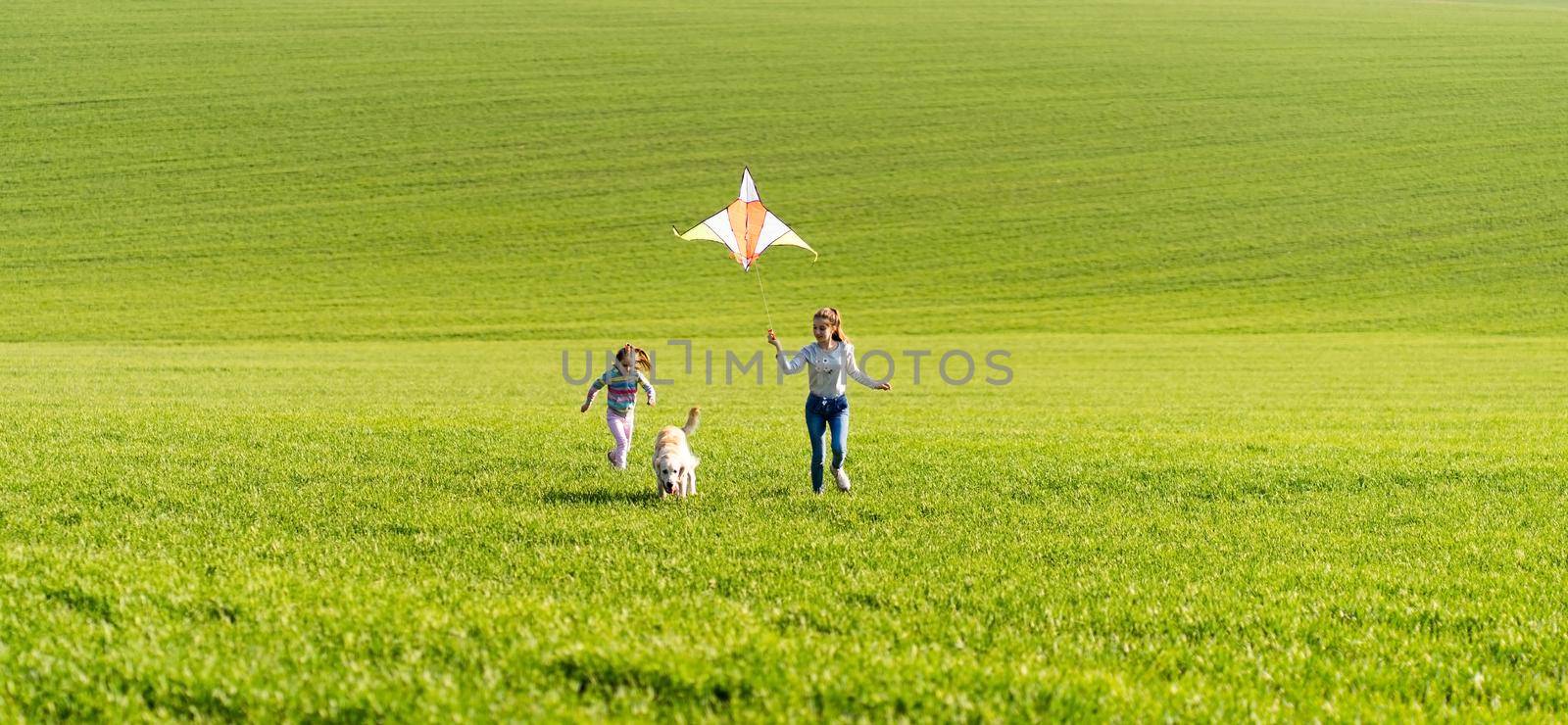 Children with kite by GekaSkr