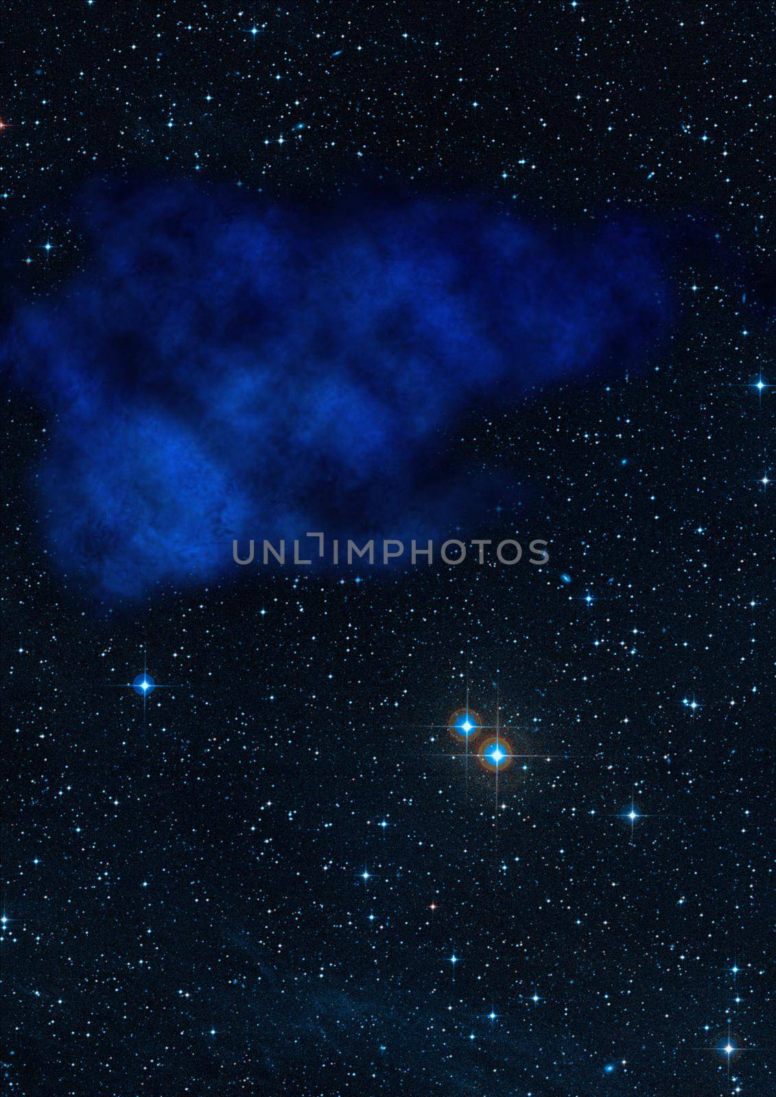 Far being shone nebula and star field against space. Elements of this image furnished by NASA .