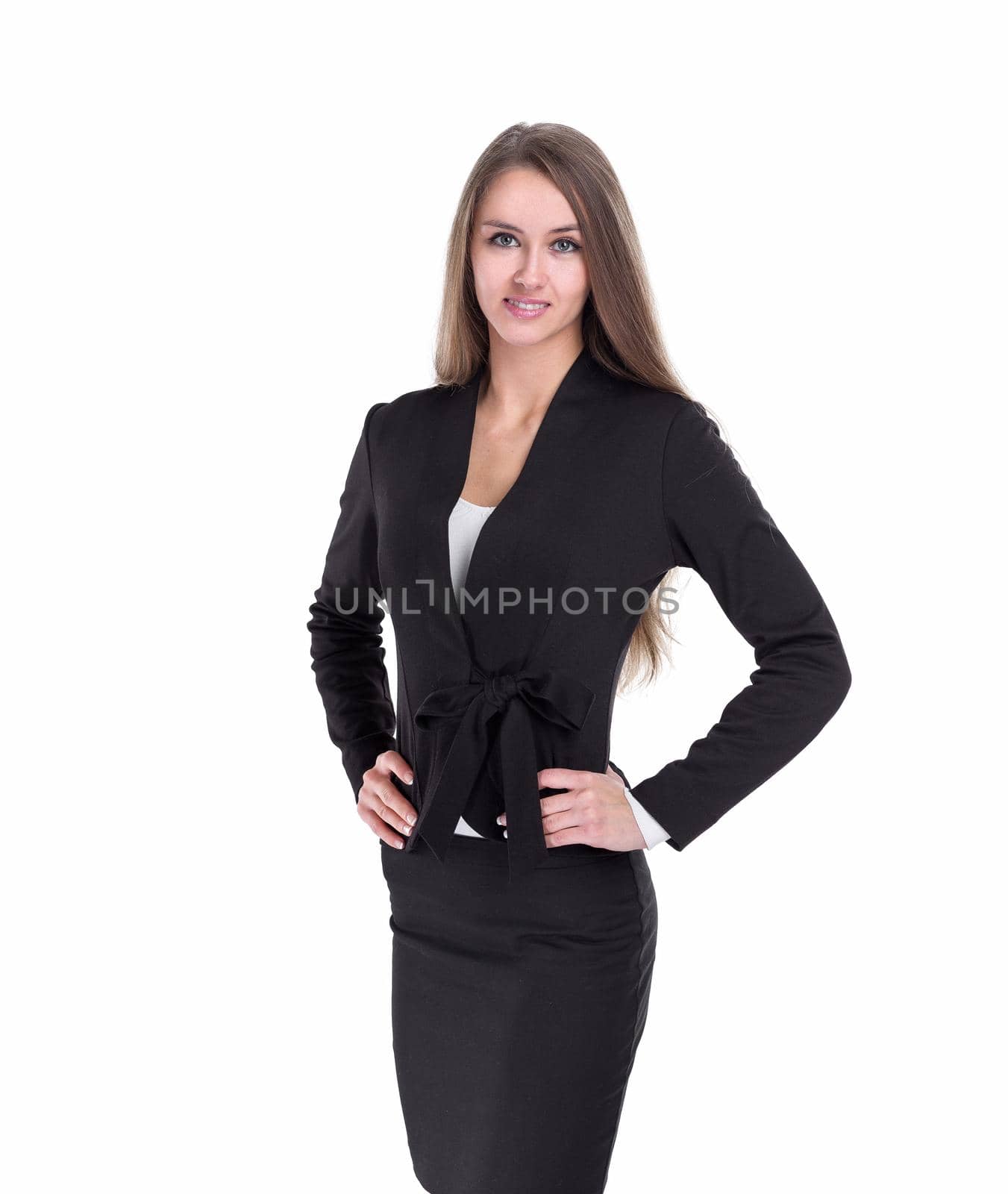 portrait of confident business woman. isolated on white background