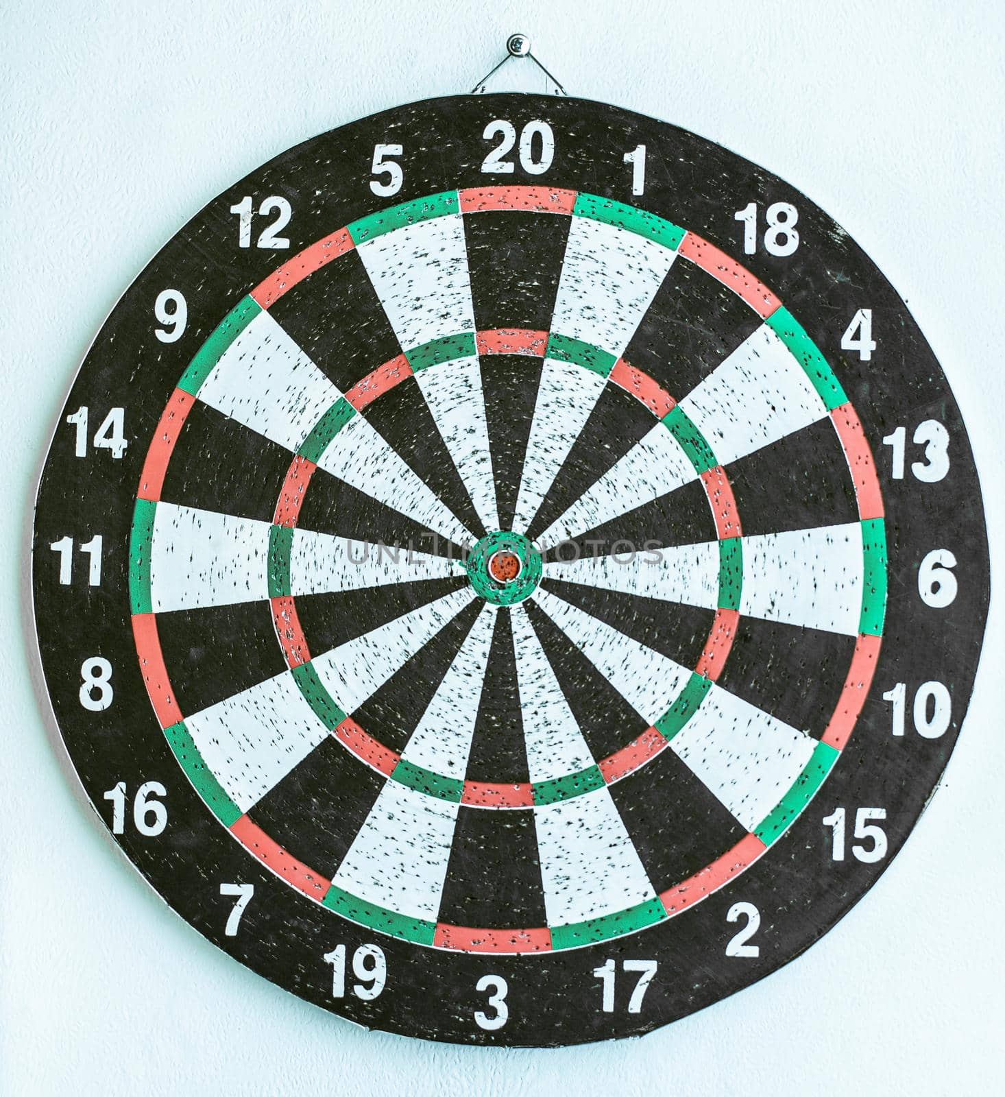 closeup.Darts Board isolated on white background.