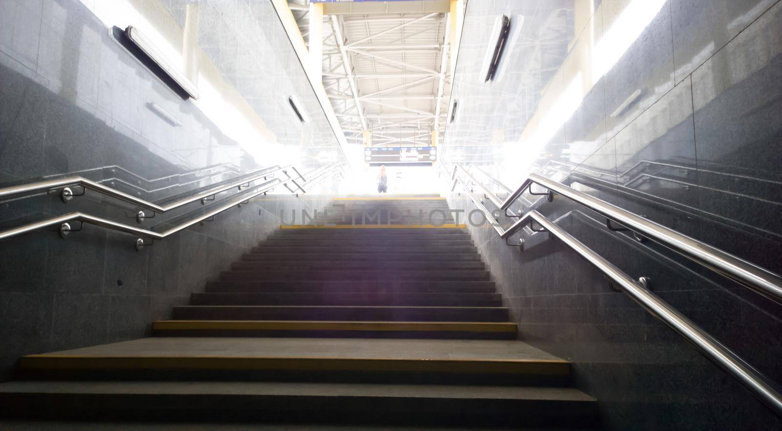 photo of the staircase in the underground city. photo with copy space