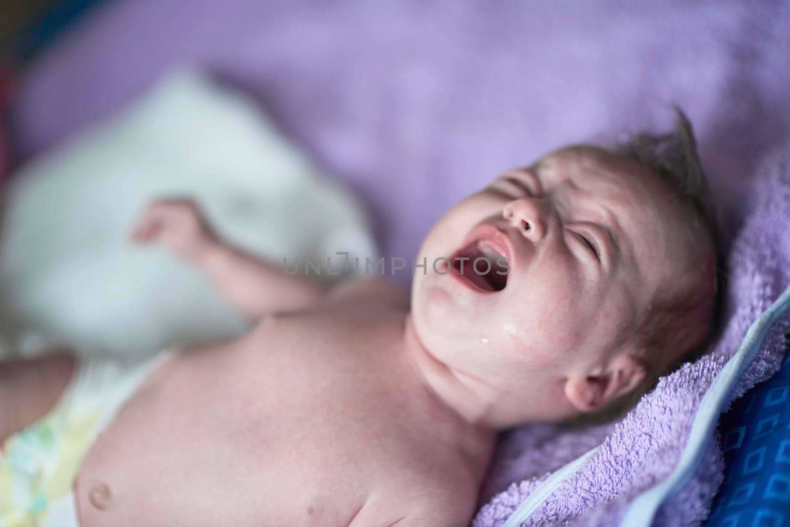 happy newborn little baby smilling  portrait