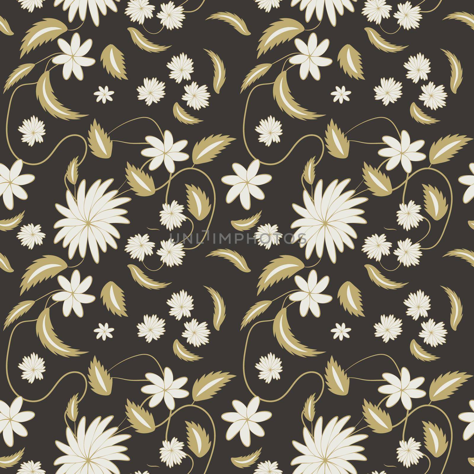 Folk flowers print Floral pattern Ethnic art by eskimos