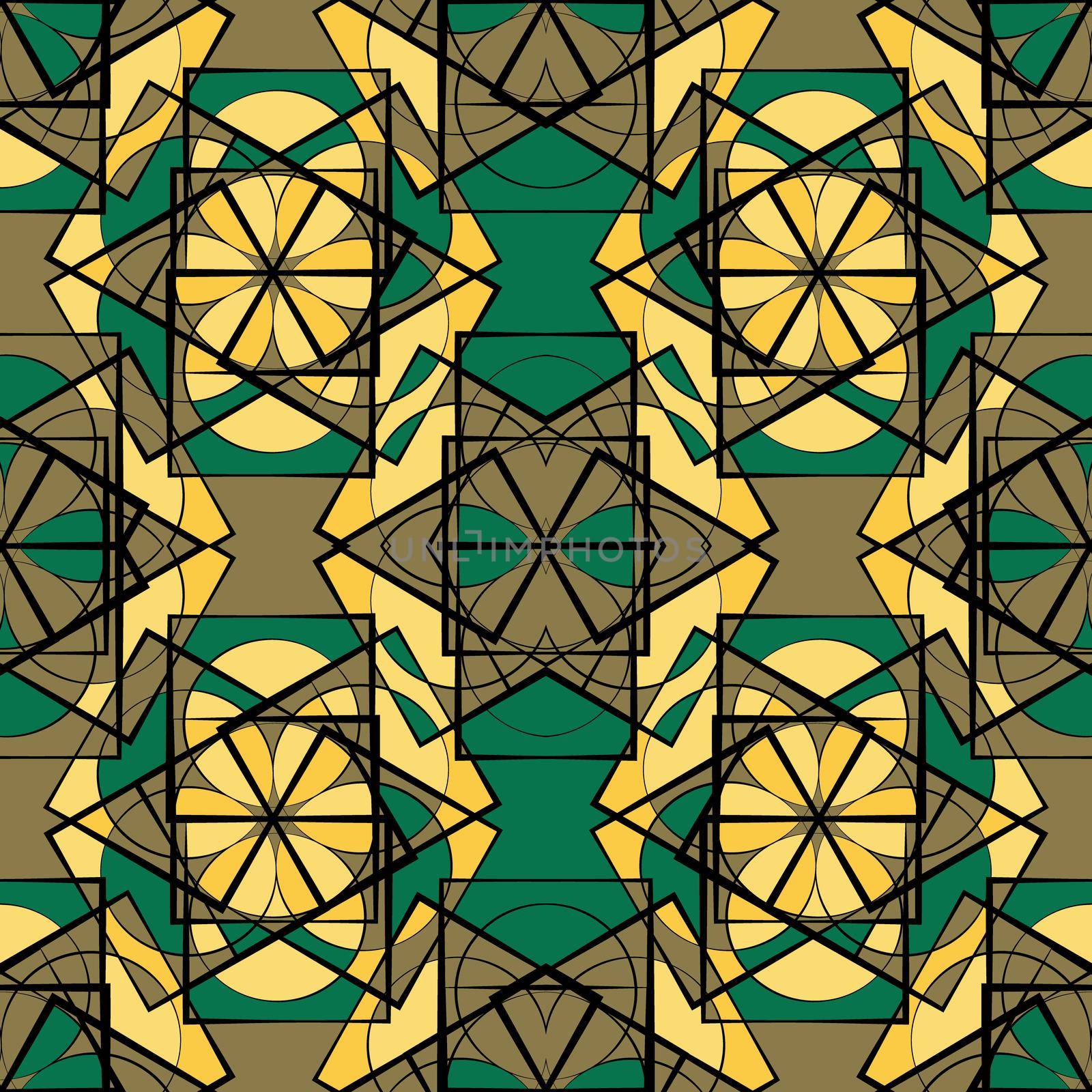 Background pattern with decorative geometric and abstract elements