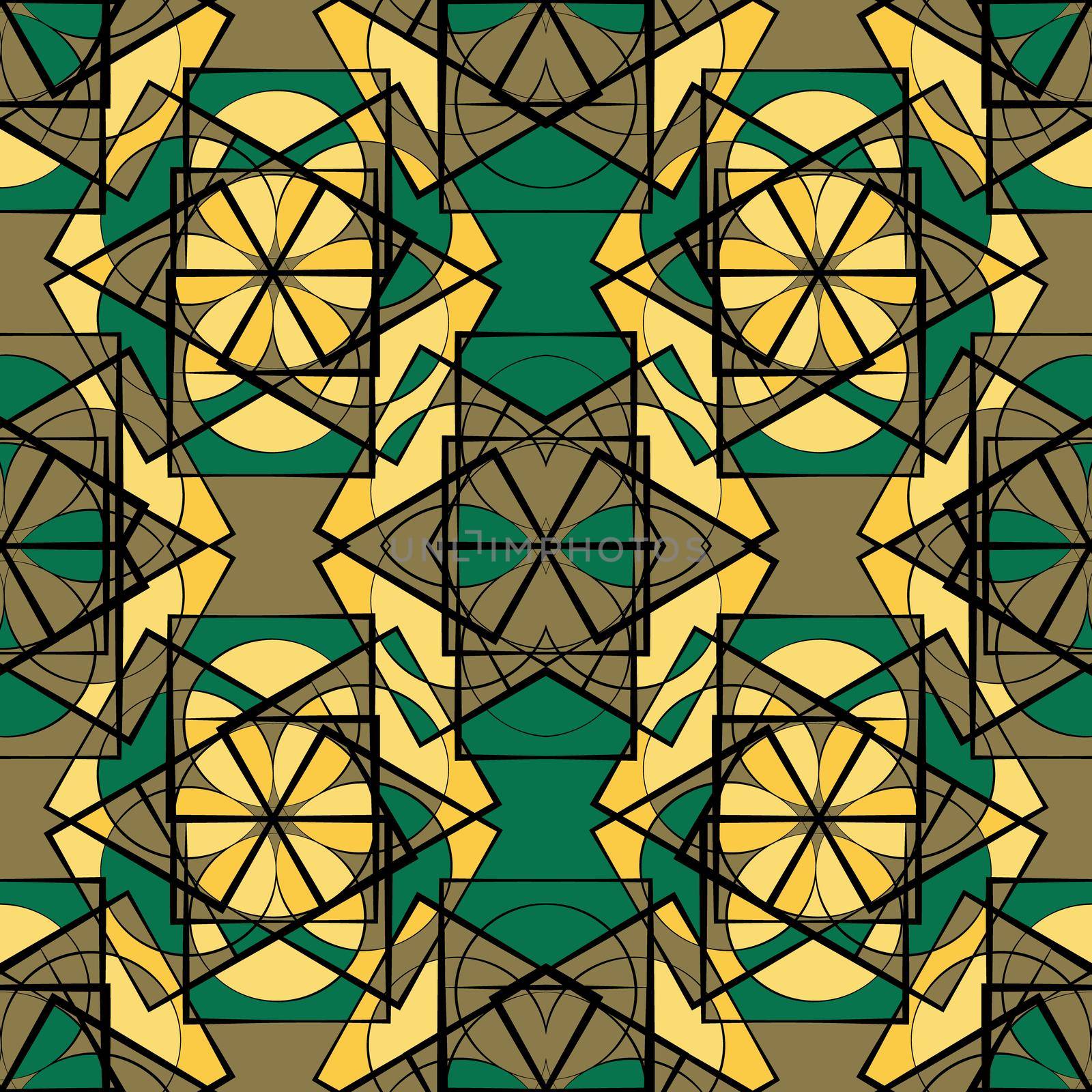 Background pattern with decorative geometric and abstract elements