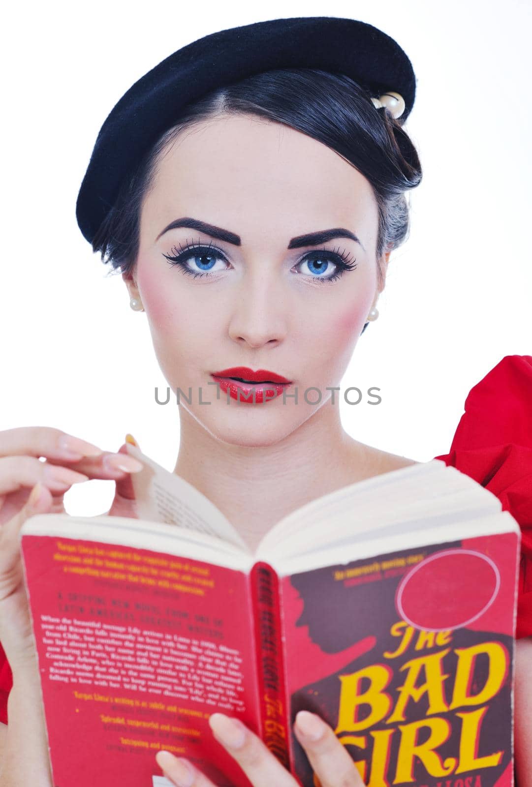 beautiful young woman read book by dotshock