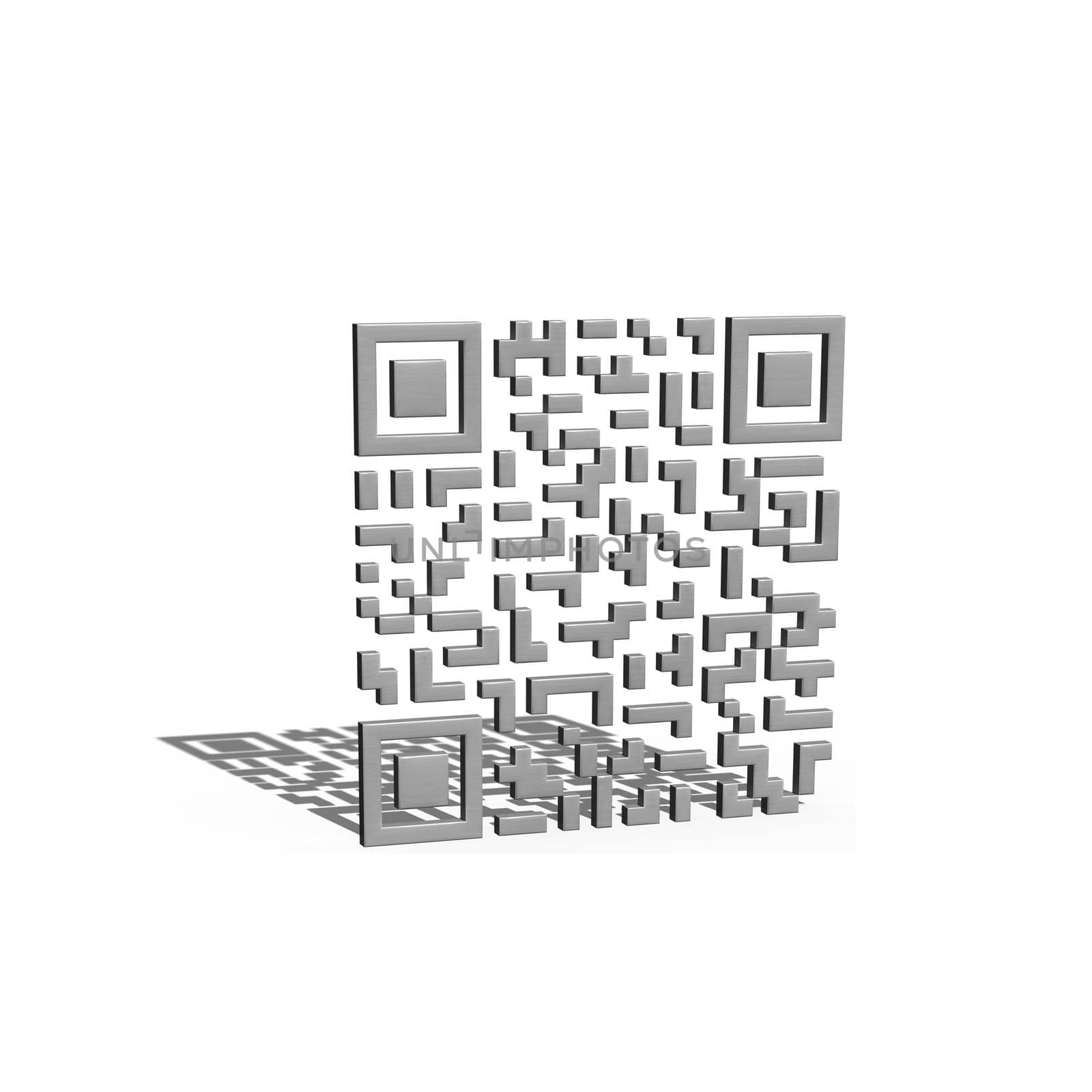 Abstract example of a three-dimensional QR code as a background