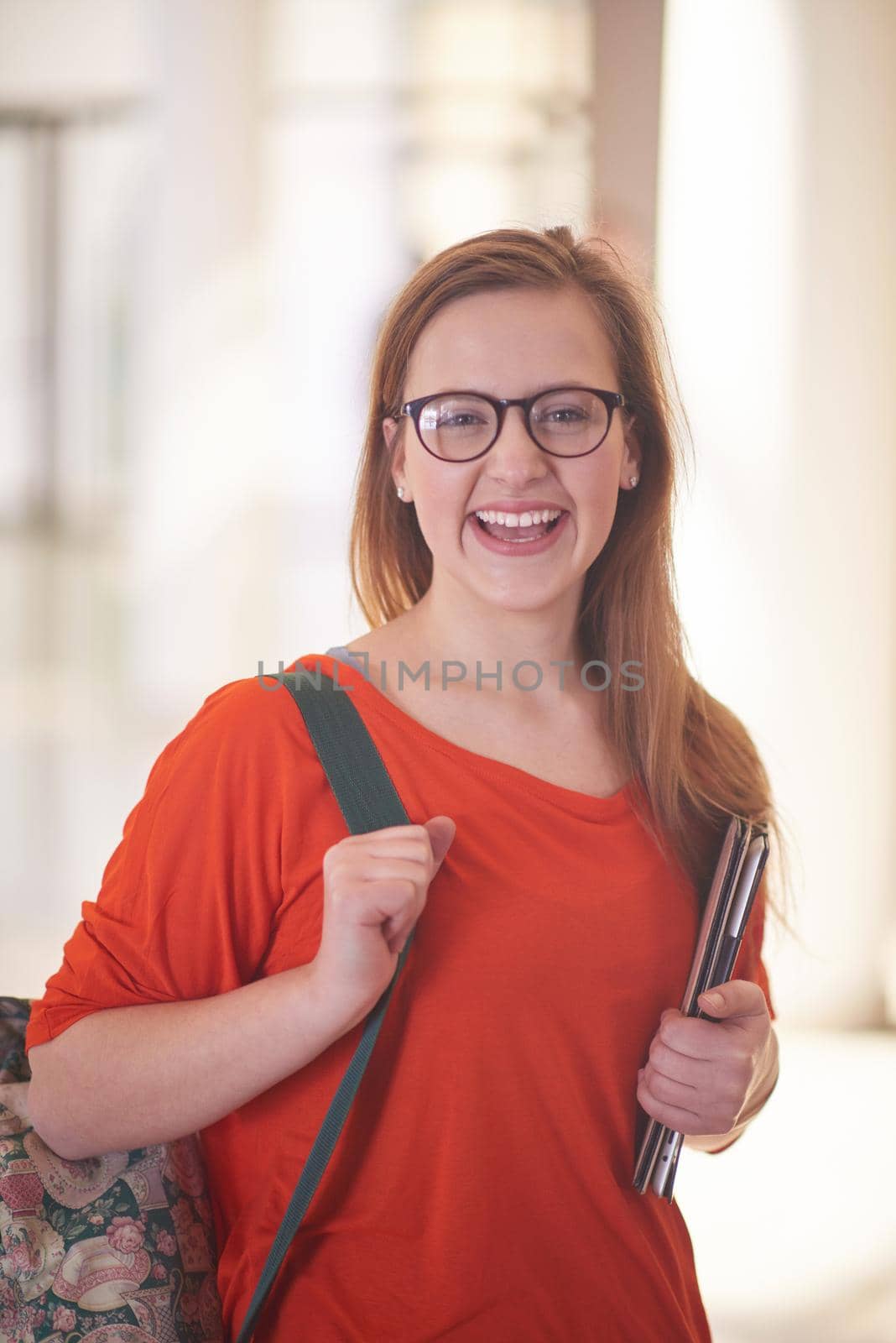 student girl with tablet computer by dotshock