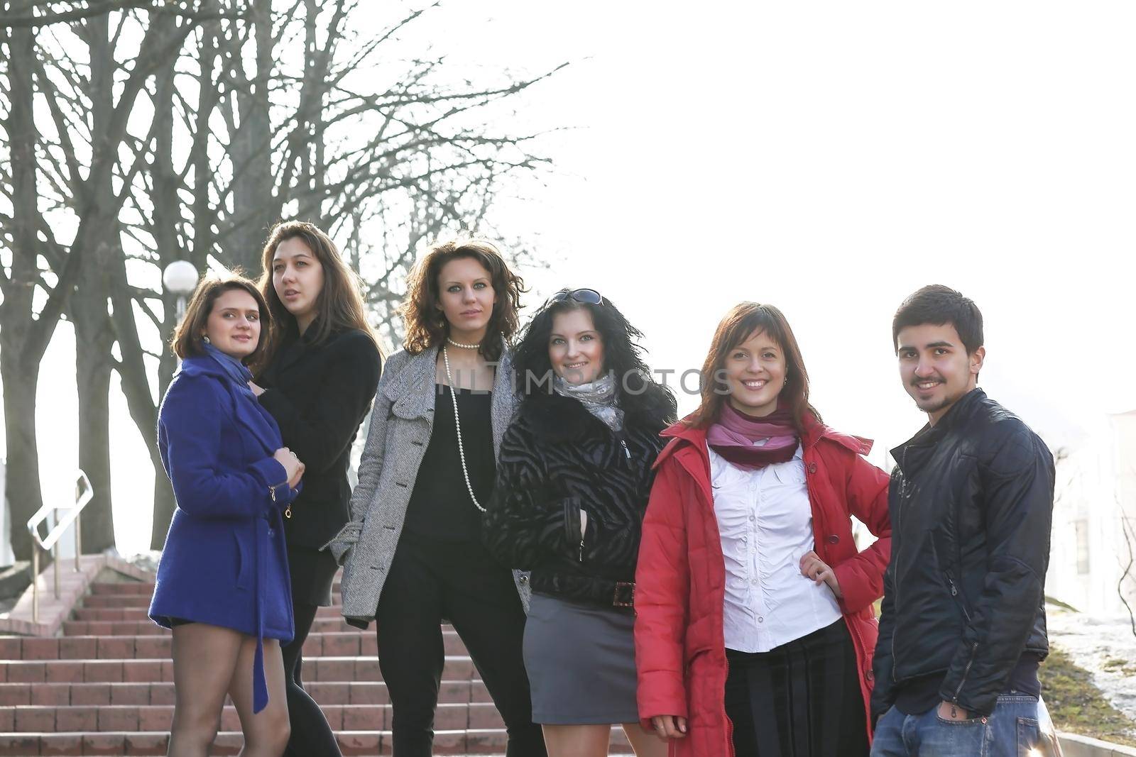 group of students standing on the street by SmartPhotoLab