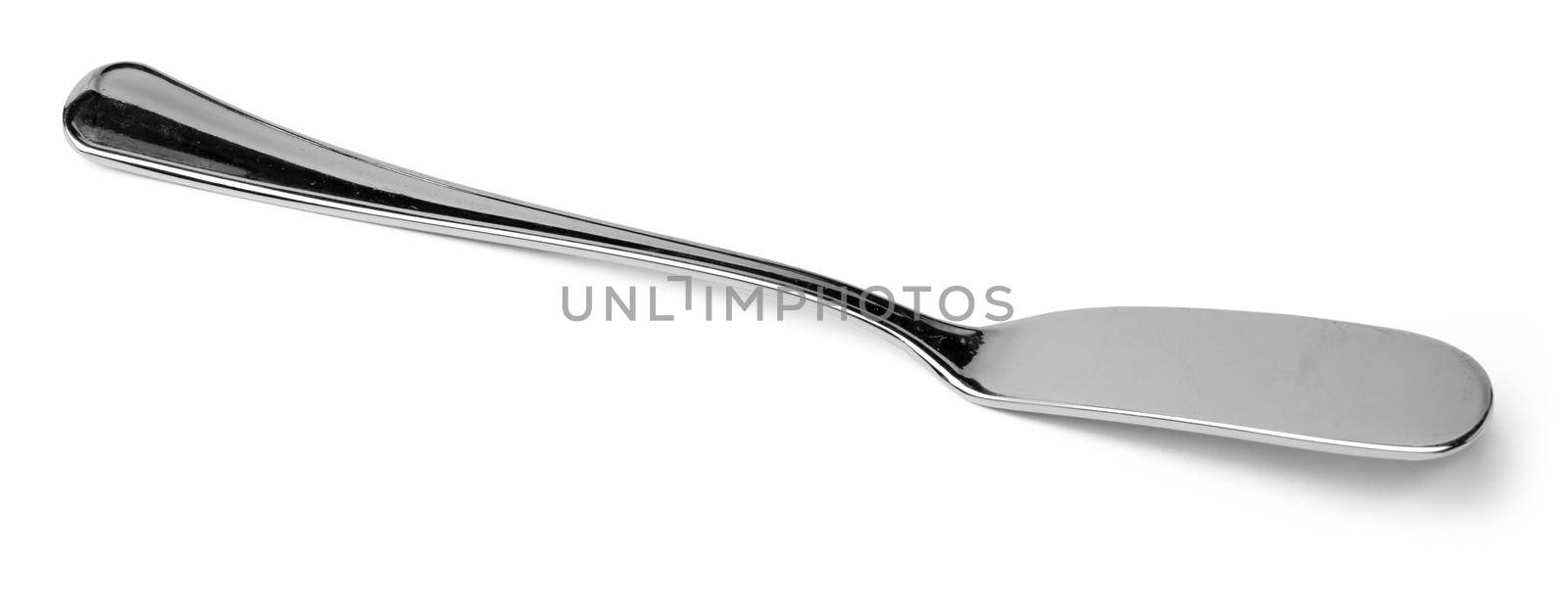 Dining knife for fish isolated on white background close up