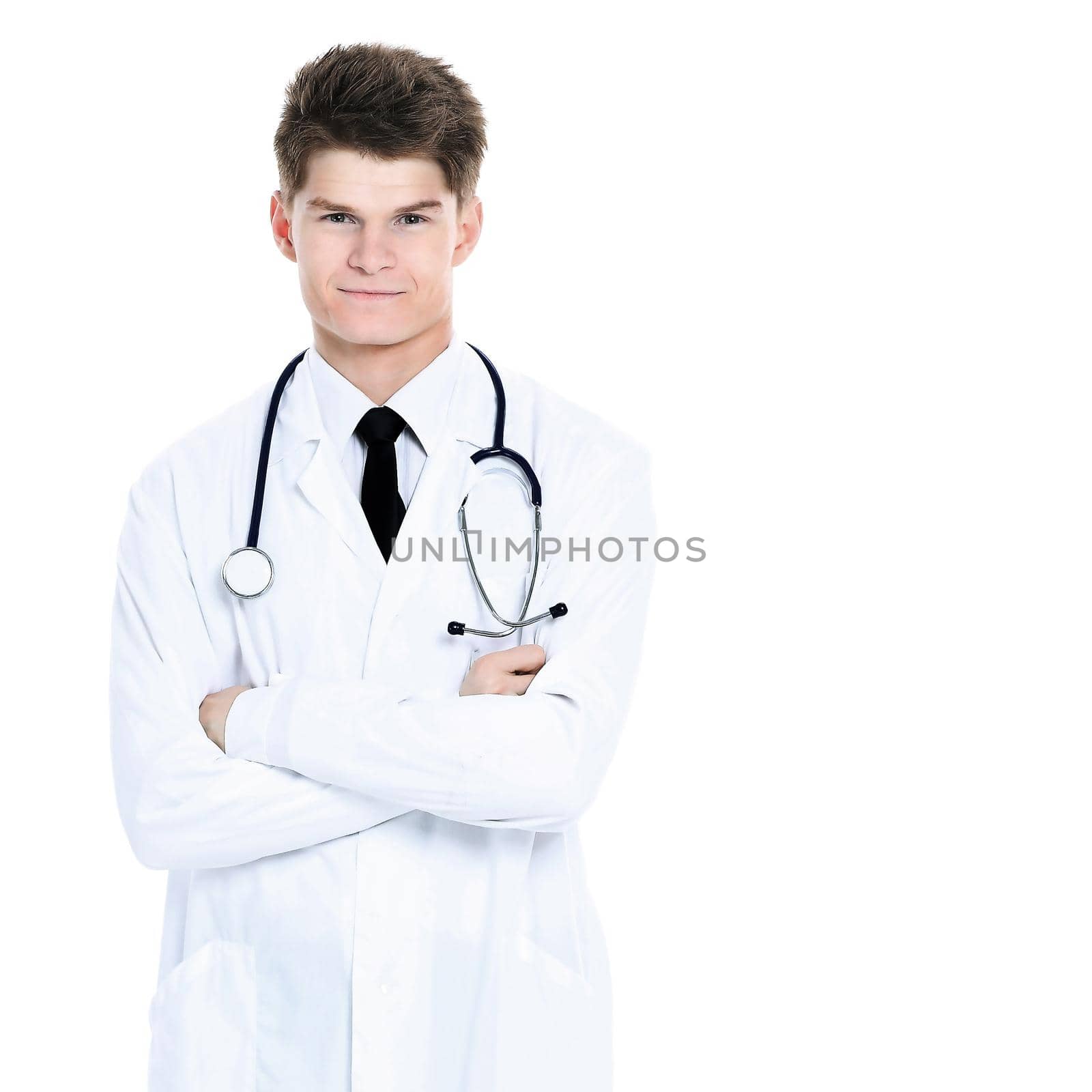young doctor man with in the stethoscope