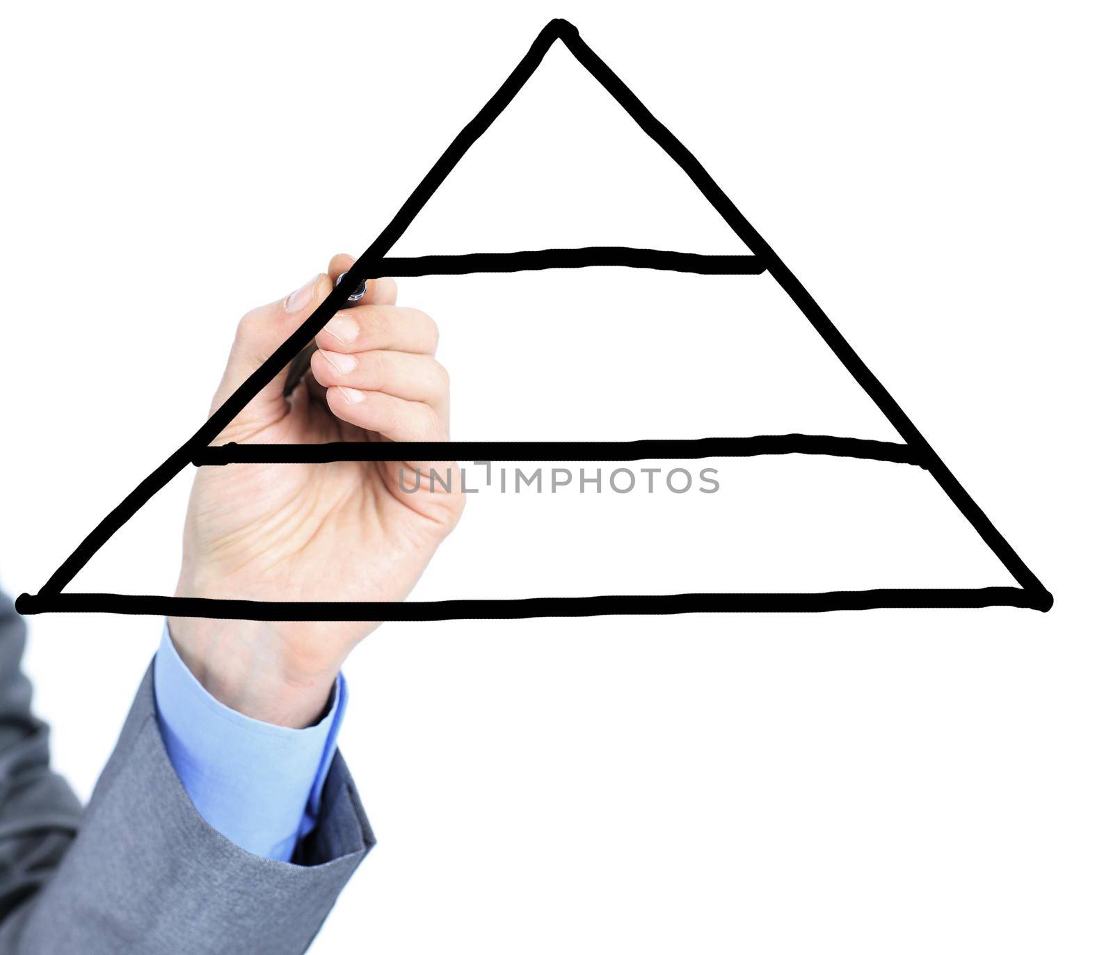 close up. businessman drawing a financial scheme on a white background by SmartPhotoLab