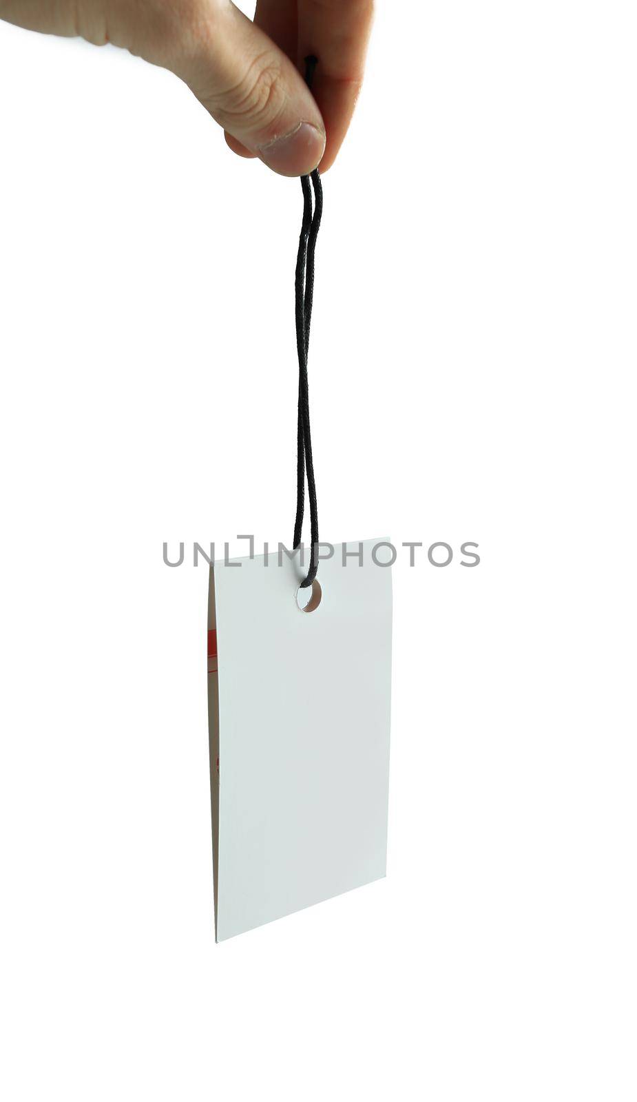 blank cardboard tag on a white background. by SmartPhotoLab