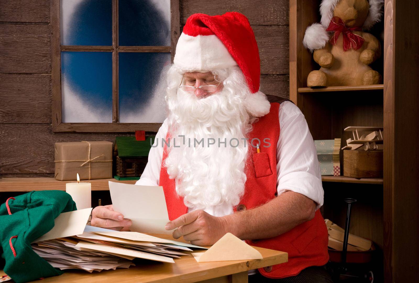 Santa Claus in Workshop with Letters by sCukrov