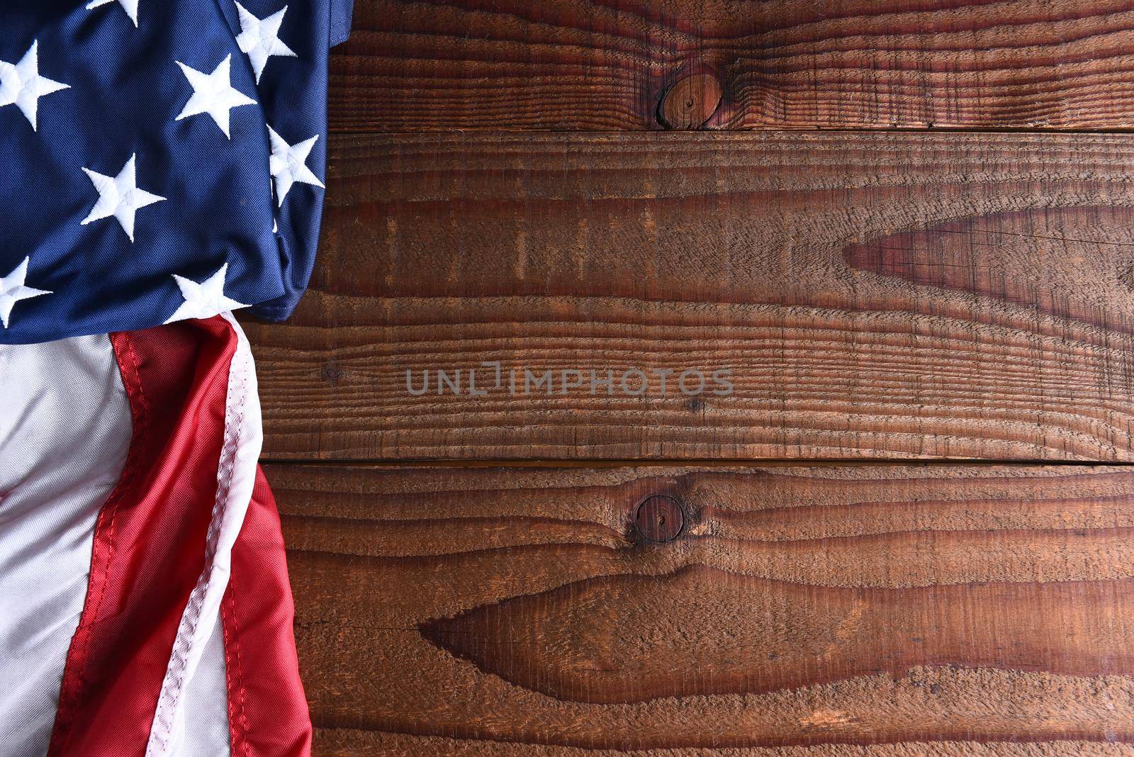 American Flag on Wood  by sCukrov