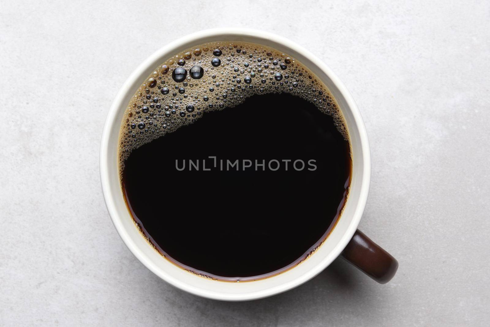 Black Coffee in Brown Mugon Gray Tile  by sCukrov