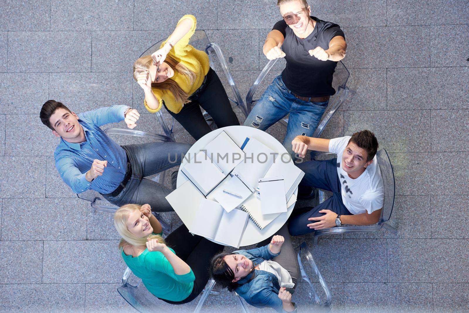 group of students  top view by dotshock