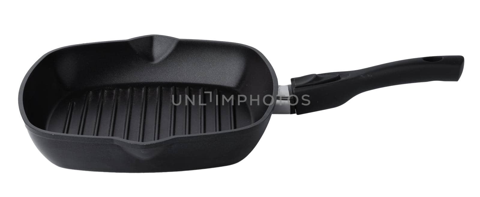 New ceramic non stick frying pan isolated on white background
