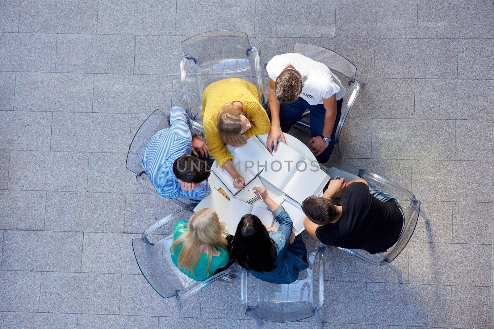 group of students  top view by dotshock