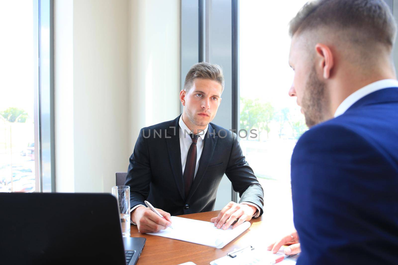 Recruiter checking the candidate during job interview