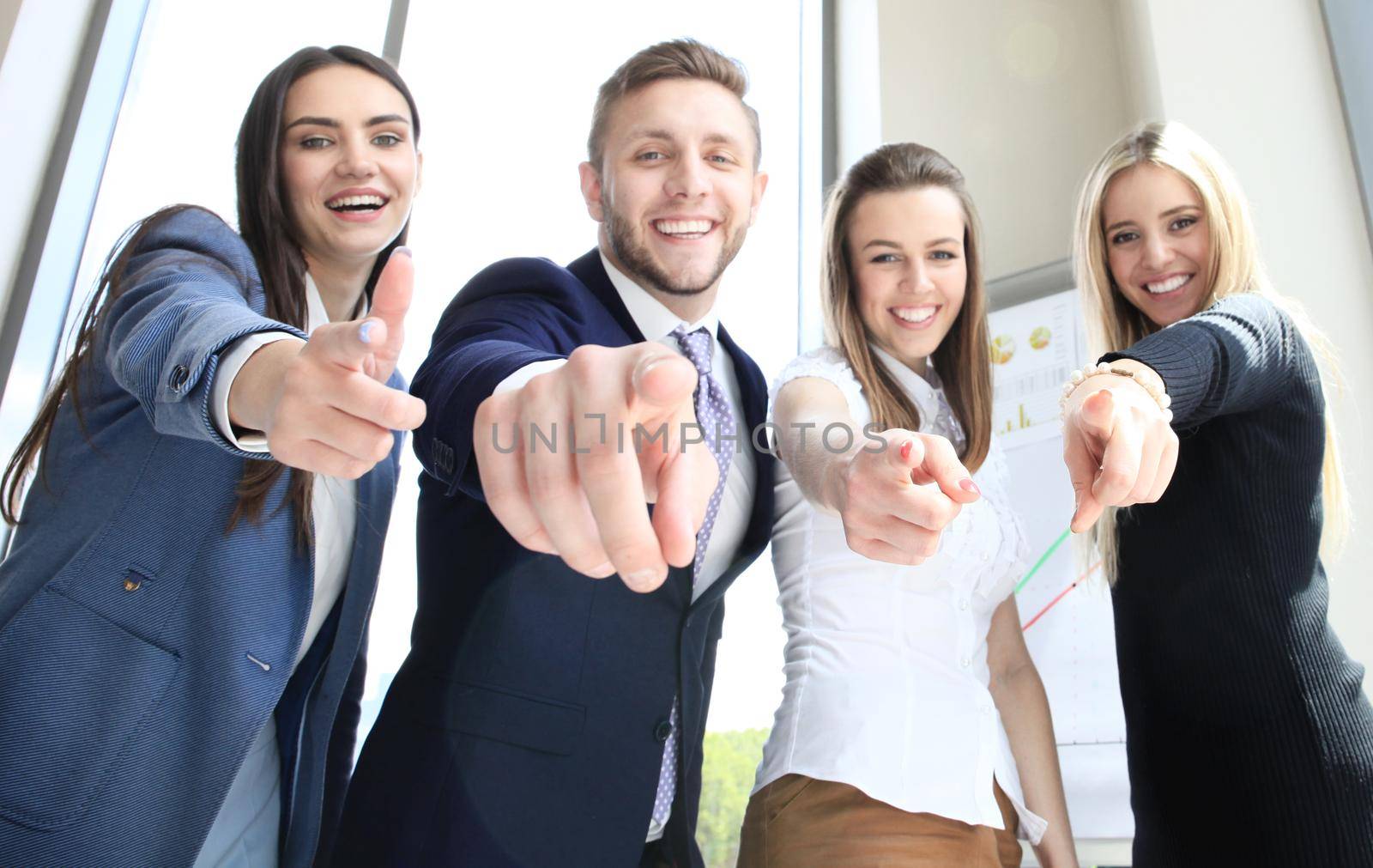 Group of business people pointing to you by tsyhun