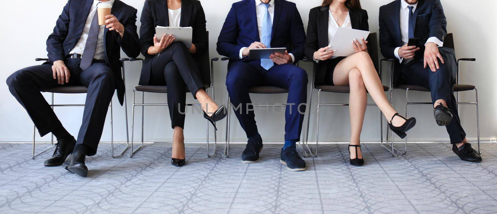 Business people waiting for job interview