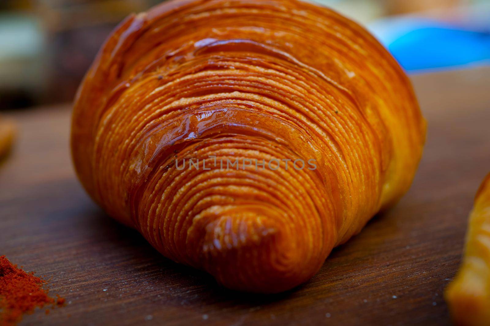 french traditiona croissant brioche butter bread  on wood by keko64