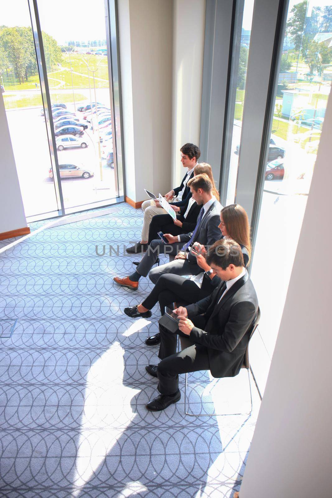 Business people waiting for job interview