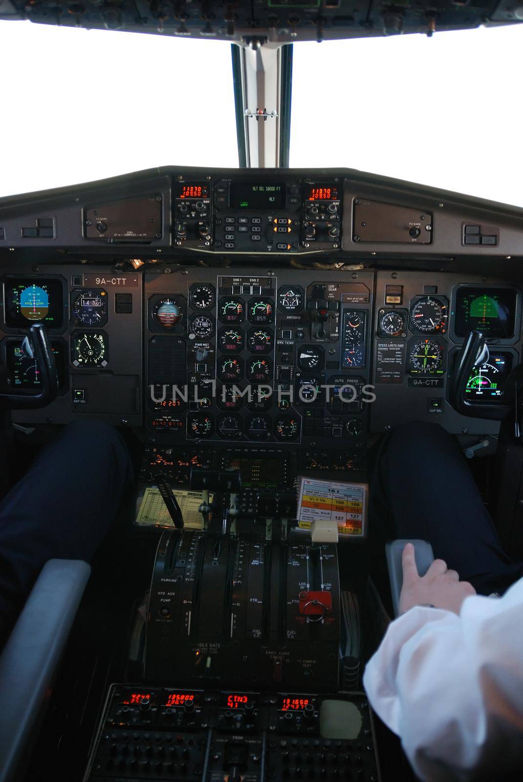airplane cockpit by dotshock