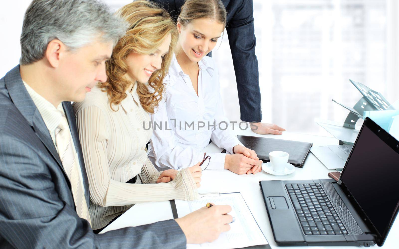 Group of businessmen to discuss the work plan.