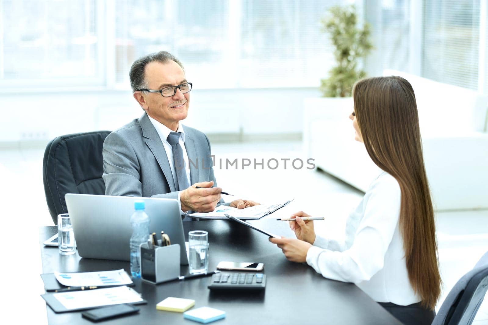 business partners to discuss cooperation plan for workplace