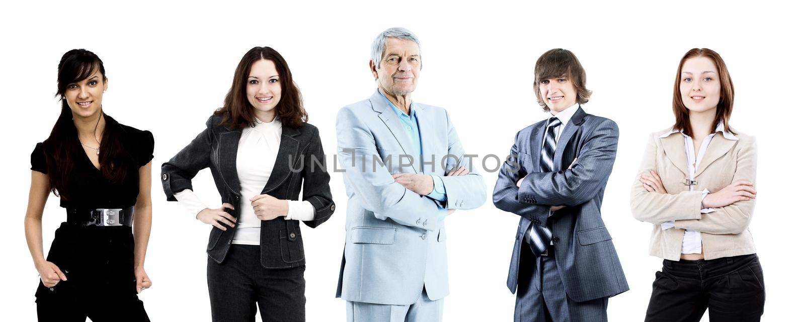A team of businessmen led by an experienced leader. by SmartPhotoLab
