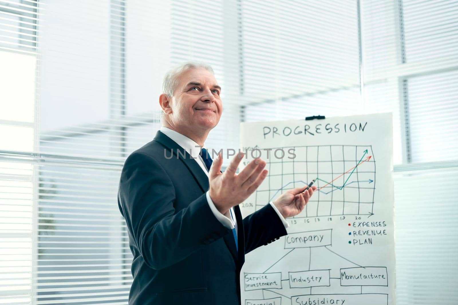 boss making a report on a business presentation. by SmartPhotoLab