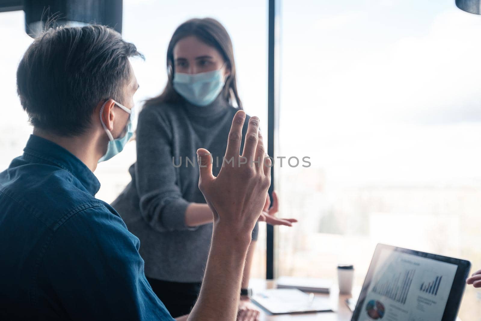 close up. business colleagues discussing urgent issues. by SmartPhotoLab