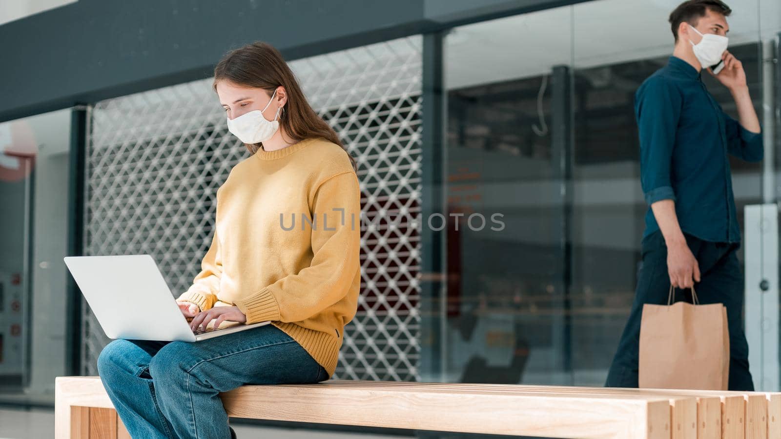 urban residents on the street during the pandemic by SmartPhotoLab