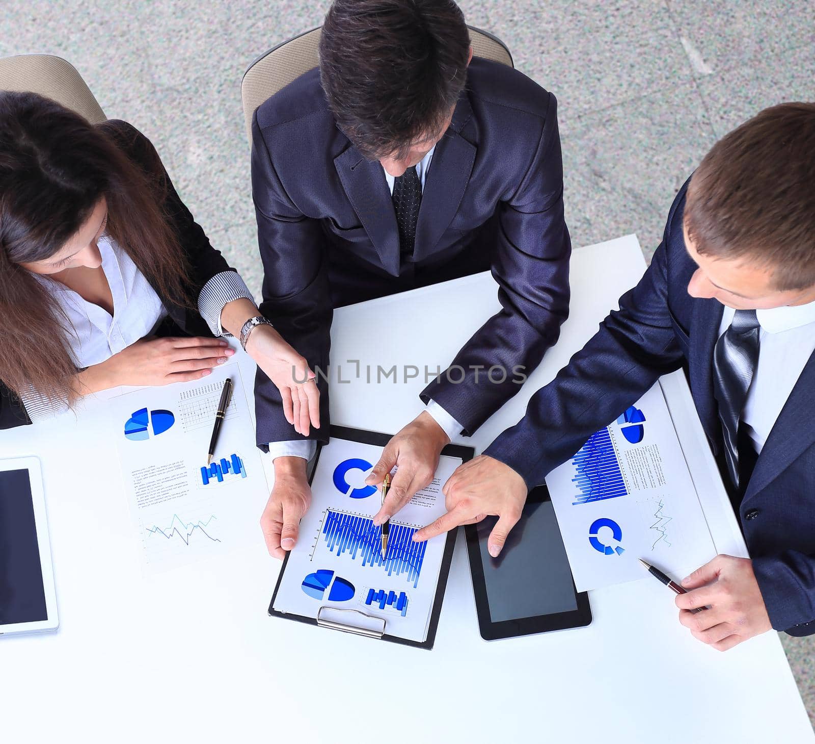 friendly business team having meeting in office