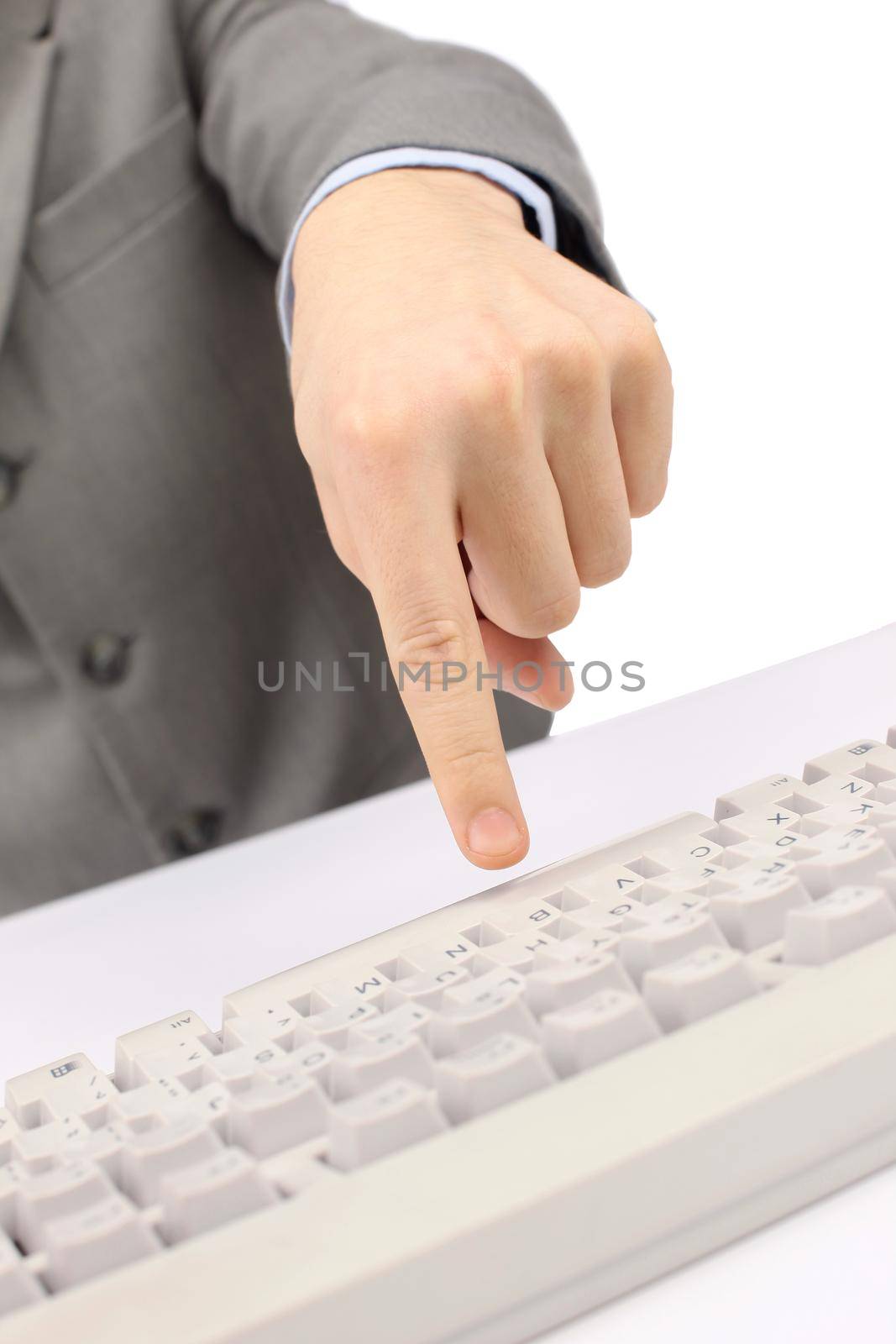 hands typing on keyboard
