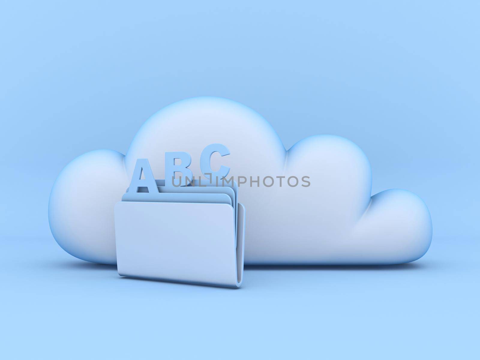 Cloud concept sorting files 3D by djmilic