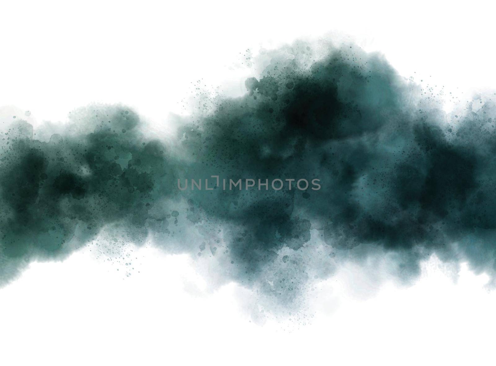 Green watercolor on white background with copy space grunge style illustration by Myimagine