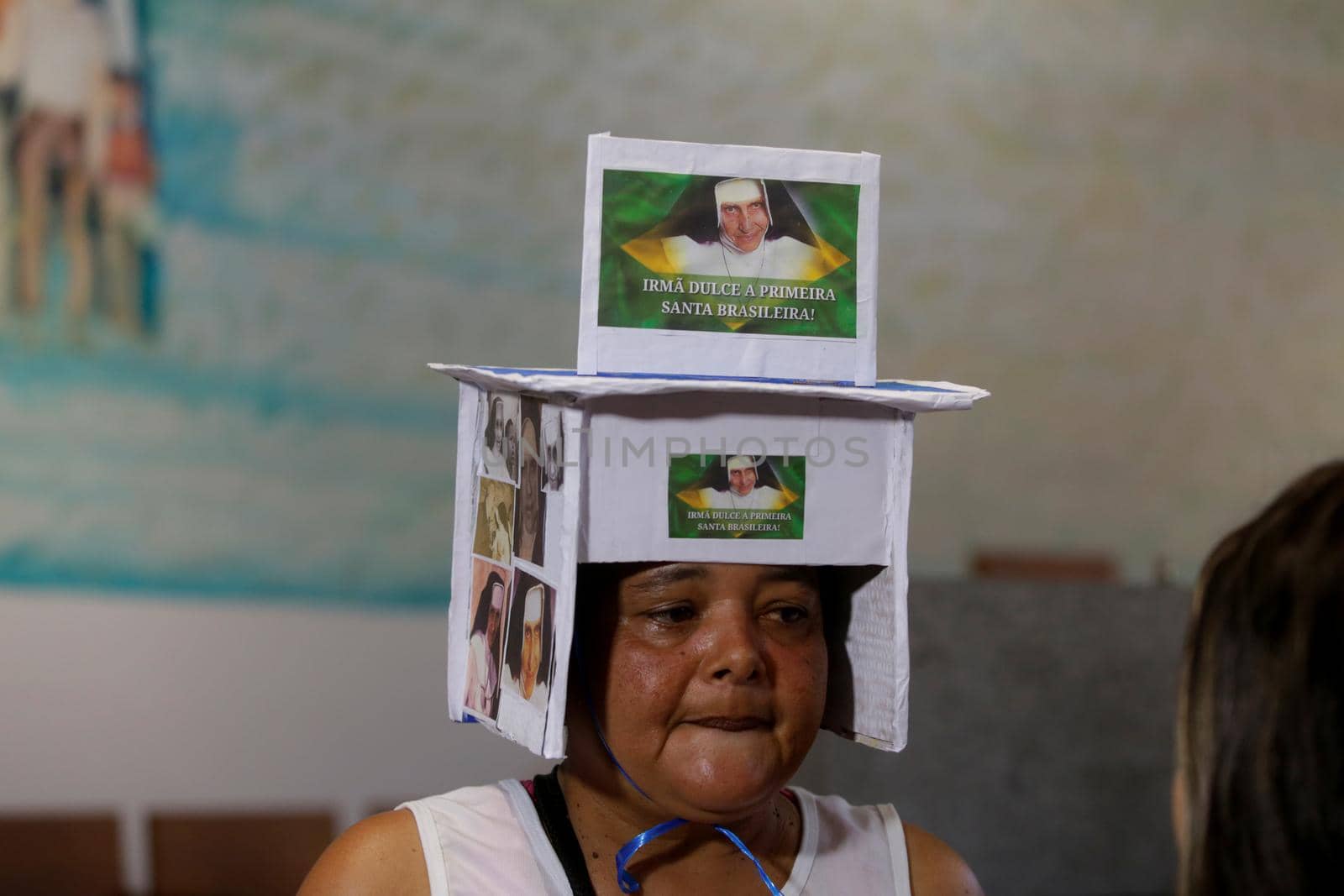 salvador, bahia, brazil - october 13, 2019: Devotees of Santa Dulce of the Poor are seen during mass at the Santa Sanctuary in the city of Salvador.
